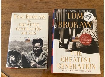 Tom Brokaw Signed Greatest Generation Books