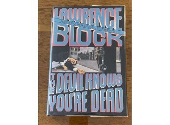 The Devil Knows You're Dead By Lawrence Block SIGNED First Edition