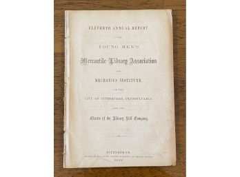 Eleventh Annual Report Of The Young Men's Mercantile Library Association 1859