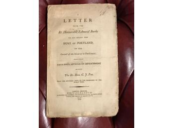 A Letter From The Rt. Honourable Edmund Burke Containing Articles Of Impeachment