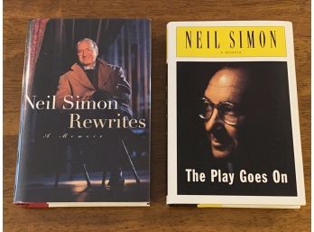 Neil Simon Rewrites & The Play Goes On SIGNED First Editions