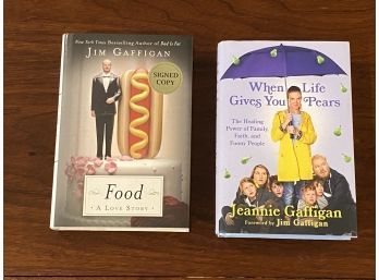 Food A Love Story By Jim Gaffigan & When Life Gives You Pears By Jeannie Gaffigan SIGNED First Editions