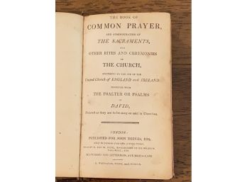 The Book Of Common Prayer Undated Printing In Red Leather Boards