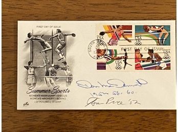 Signed First Day Olympics Cover By Don McDermott And Tom Price