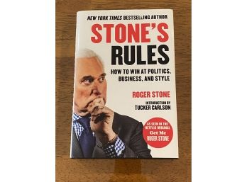 Stone's Rules By Roger Stone Rare SIGNED First Edition