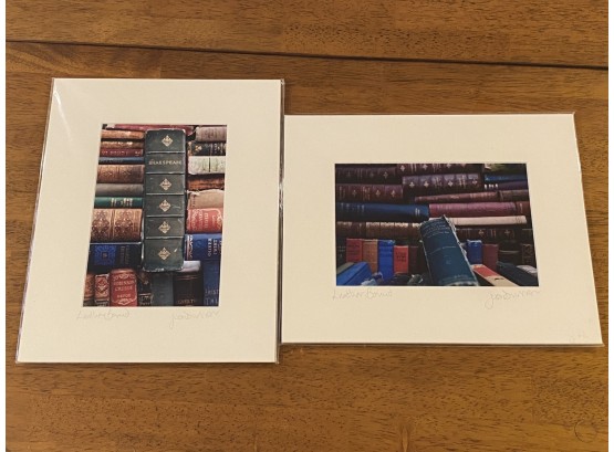 Framed 'Leather Bound' Book Pictures SIGNED