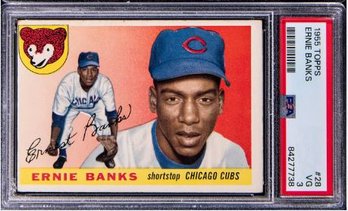 1955 Topps Ernie Banks #28 PSA 3