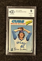 1977 Topps #144 Bruce Sutter Rookie Card BCCG 9