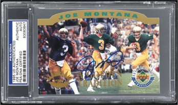1995 Upper Deck Authenticated Joe Montana Signed Card (#2827/10000) - PSA/DNA Authentic