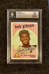 1959 Topps Bob Gibson Rookie #514 BGS 3