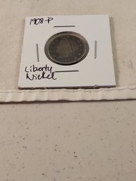 1908 P Liberty Nickel