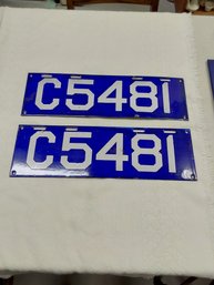 1913 CONN License/Marker Plates