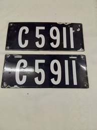1905-1909 CONN License/Marker Plates
