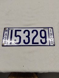 1908 MASS License/Marker Plate