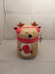 Reindeer Canister Cookie Jar