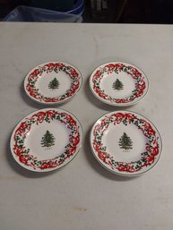 Lot Of 4 Spode Christmas Tree Plates