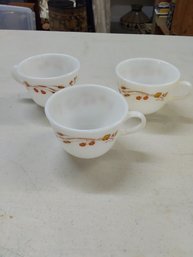 Lot Of 3 Pyrex Coffee Mugs