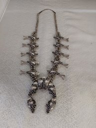 Sterling Silver Squash Blossom Necklace