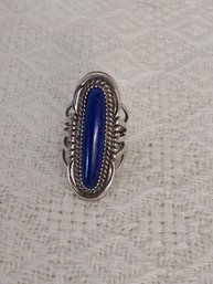 Sterling Silver Lapis Oval Shaped Ring