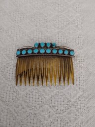 Sterling Silver Turquoise Hair Comb