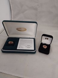 Hamilton Standard 45 Years Of Service 10k Gold Ring And 10k Gold Tie Pin Set