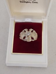 32nd Degree Masons 14k& 18k Diamond Ring