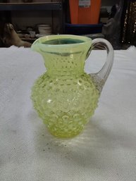 Fenton Yellow Hobnail Syrup Pitcher