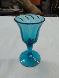 Blue Stemmed Glass