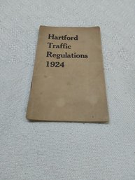 1924 Hartford Traffic Regulations Pamphlet