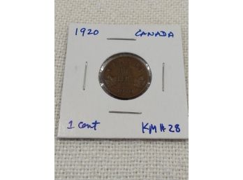 1920 Canadian  One Cent
