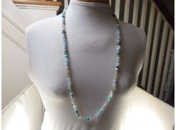Costume Jewelry Necklace With Multicolored Beads