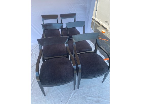 Set Of Six (6) Upholstered Baker Dining Chairs