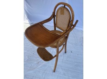 Benwood High Chair By Thonet With Caned Back And Seat
