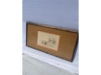 Asian Print On Paper Framed And Matted
