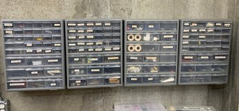 Wall Compartment Organizers With Various Tools And Parts