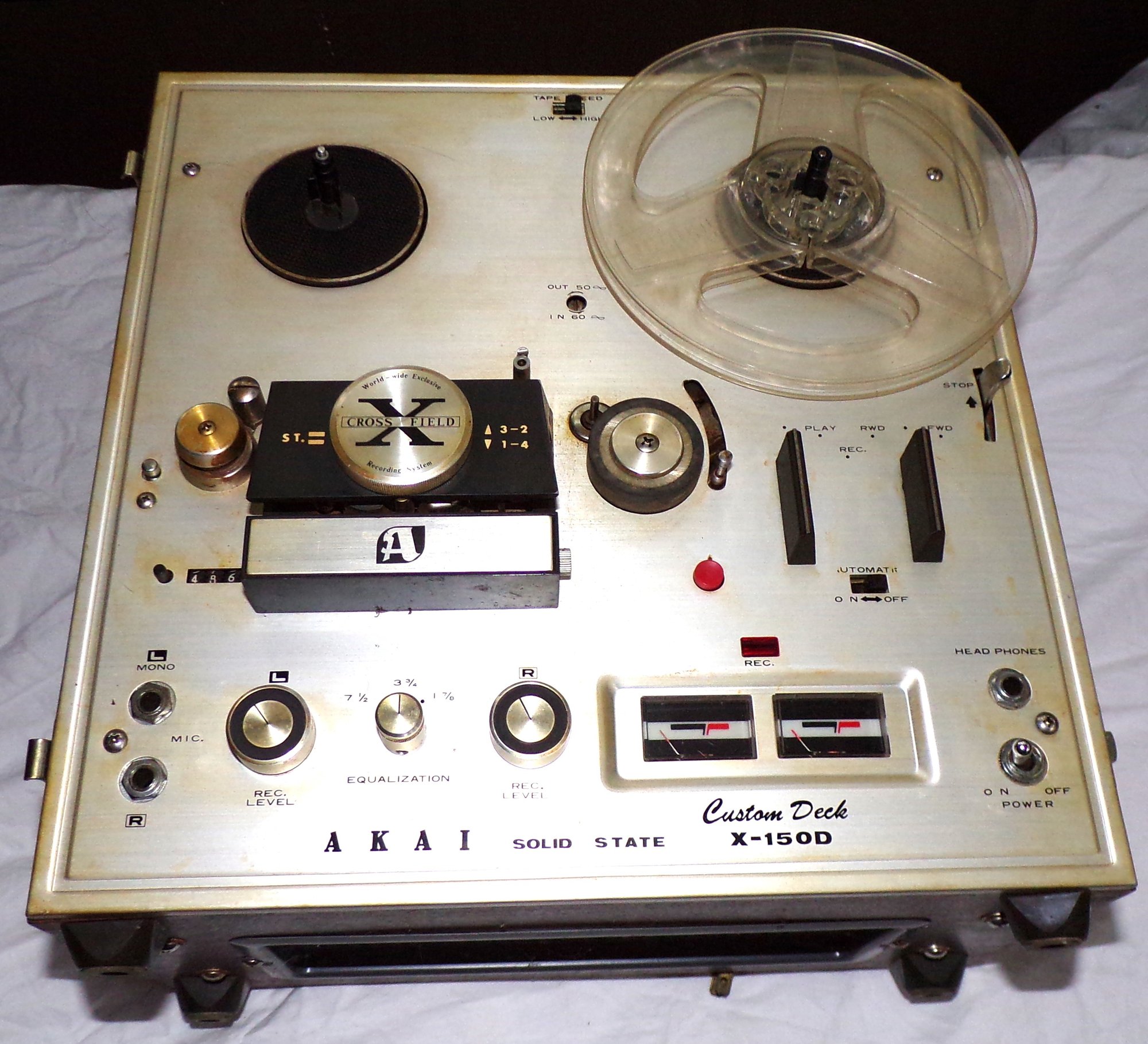 Vintage 1965 AKAI Solid State Tape Recorder Model X-150D Cross-Field ...