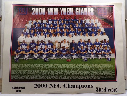 NY Giants 2000 NFC Champions Poster