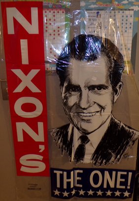Extra Large Nixon For President Plastic Political Banner