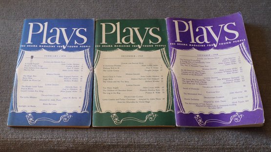 Vintage Books, (3) 'Plays' The Drama Magazine For Young People: 11-1968, 12-1969 & 2-1970