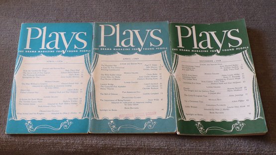 Vintage Books, (3) 'Plays' The Drama Magazine For Young People: 12-1968, 4-1969 & 4-1970