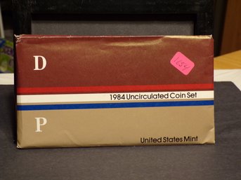 1984 Uncirculated Coin Set P & D Mint (10 Coins & 2 Tokens)