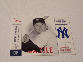 2001 Upper Deck Mickey Mantle Legends Of NY No. 7 Mint/NM