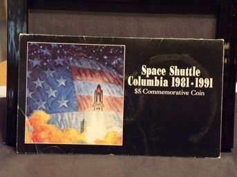 1991 Republic Of Marshall Islands $5 Commemorative Space Shuttle Columbia Gem BU
