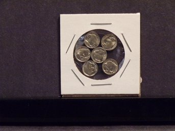 (6) Six Mini Buffalo Nickel Coins BU