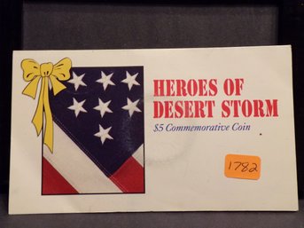 1991 Republic Of Marshall Islands $5 Commemorative Heroes Of Desert Storm Gem BU