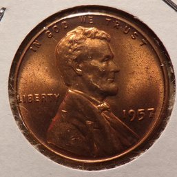 1957 Lincoln Wheat Cent Brilliant Uncirculated Red