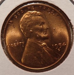 Error 1954-D Lincoln Wheat Cent Brilliant Uncirculated Red DDO