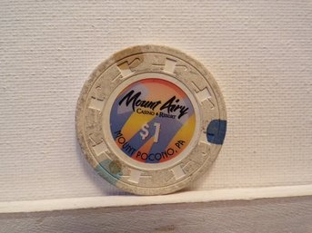 Vintage $1 Mount Airy (PA) Casino Chip