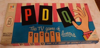 Vintage P.D.Q. BOARD GAME 1965 Milton Bradley #4546 In Superior Condition (Appears Complete)