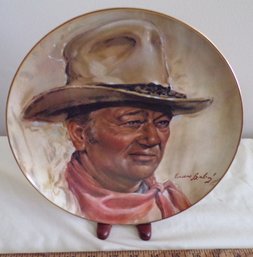 Collectible Plate Of John Wayne, The Man Of The Golden West